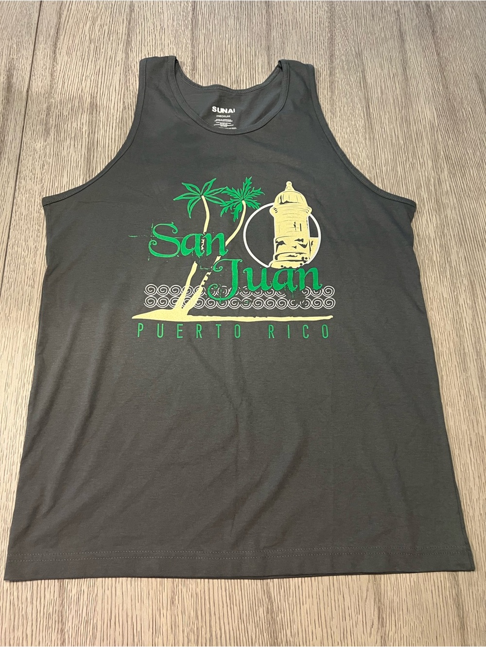 SUNA San Mens Juan Puerto Rico Graphic Tank Top